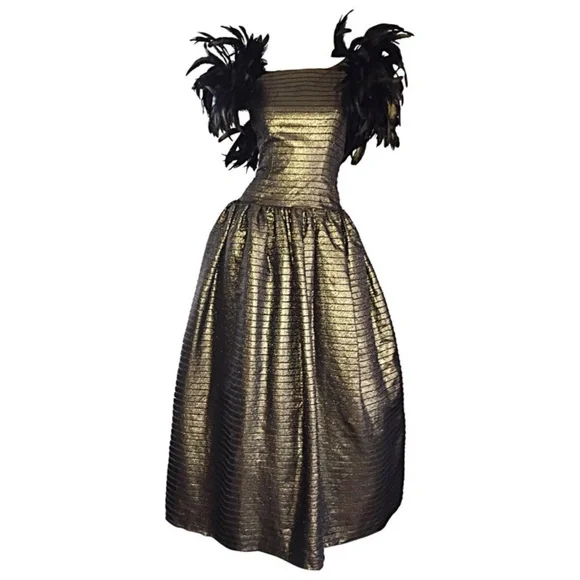 Victor Costa Dresses Victor Costa Vintage Dress Metallic With